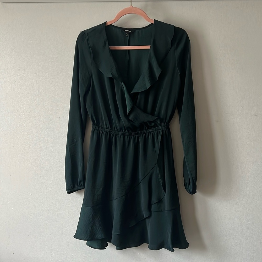 Long sleeve Wrap mini dress